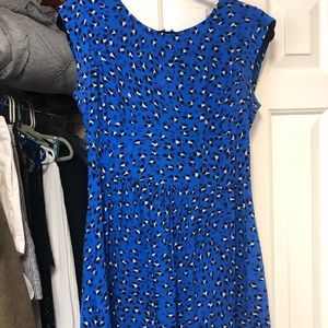 Blue leopard dress
